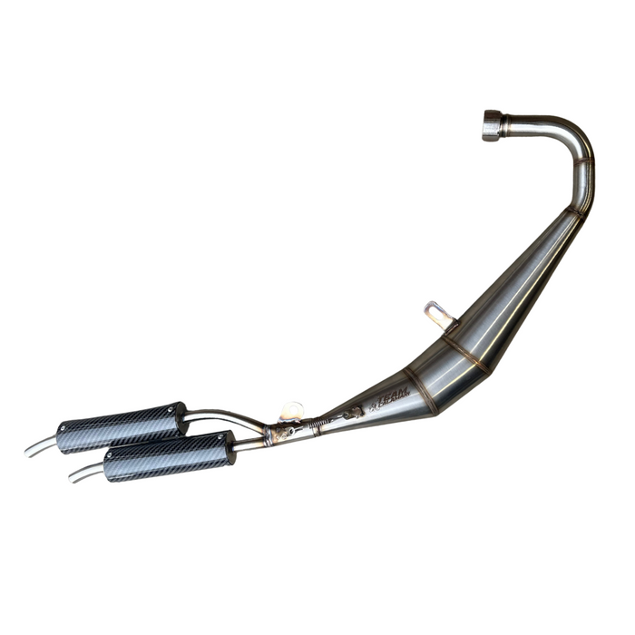 YSR 50 Twin Tip Stainless Exhaust — Team Calamari / ZumasRus YSR 50 Twin Tip Stainless Exhaust — Team Calamari / ZumasRus