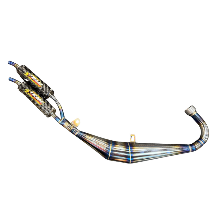 YSR 50 Twin Tip Stainless Exhaust — Team Calamari / ZumasRus YSR 50 Twin Tip Stainless Exhaust — Team Calamari / ZumasRus