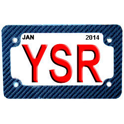 License Plate Frame-Carbon Fiber YSR